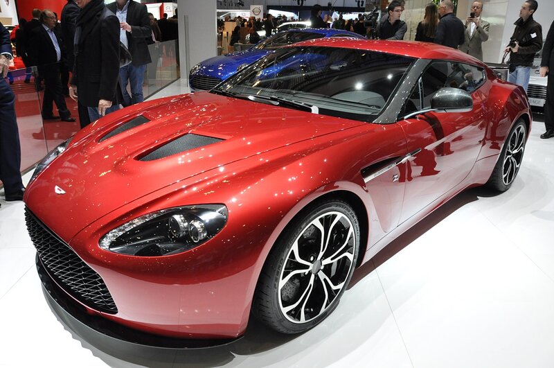 Red Aston Martin sports car
