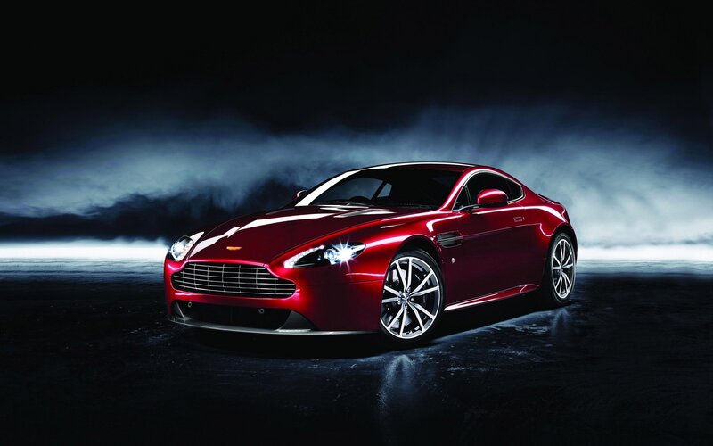 Red Aston Martin sports car