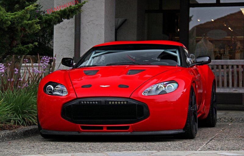 Red Aston Martin sports car