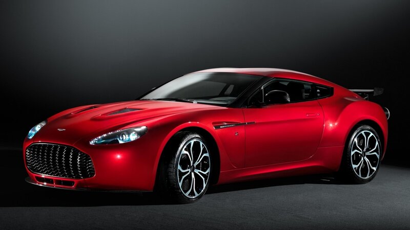Red Aston Martin sports car