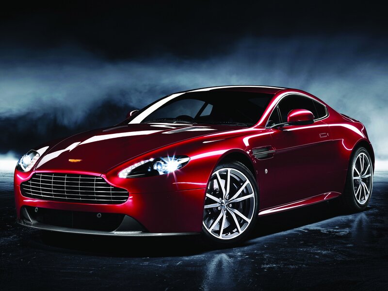 Red Aston Martin sports car
