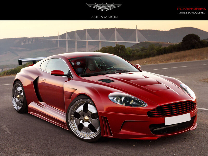 Red Aston Martin sports car