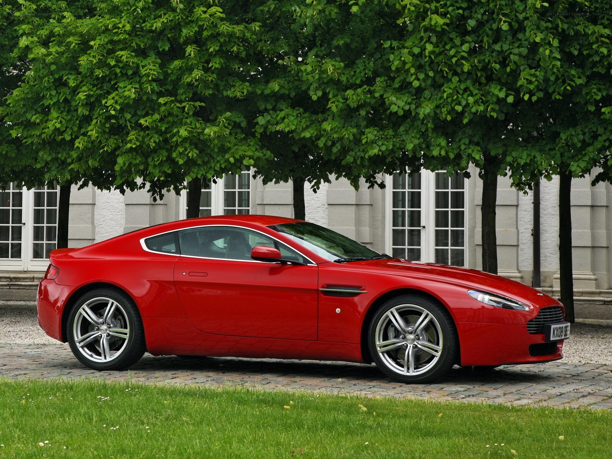 Red Aston Martin sports car