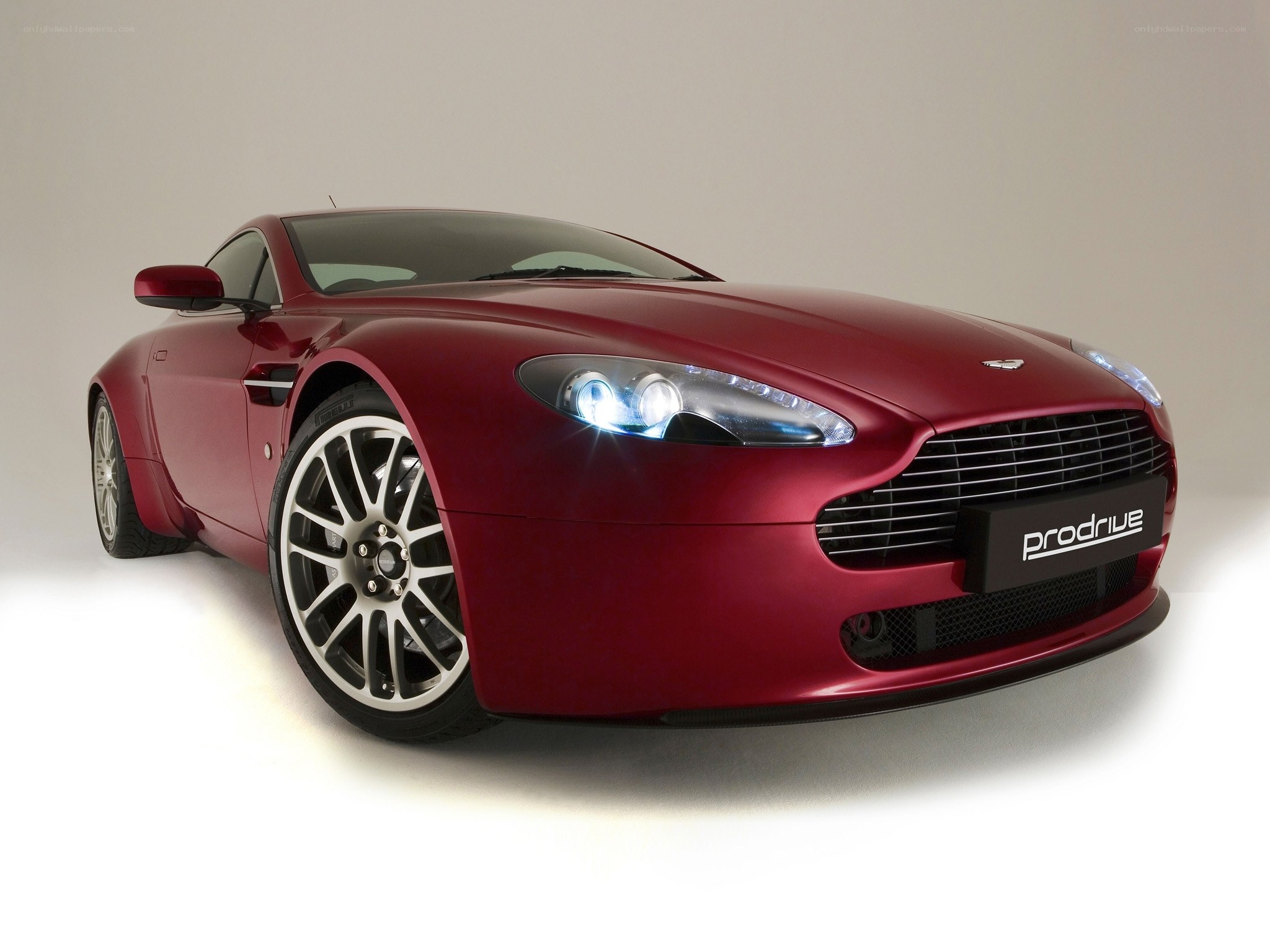 Red Aston Martin sports car