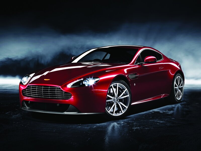Red Aston Martin V8 — Dramatic