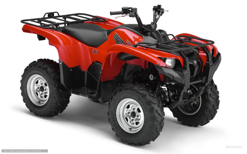 Red Atv Quad Bike — Neutral, Photograph, Black Seat