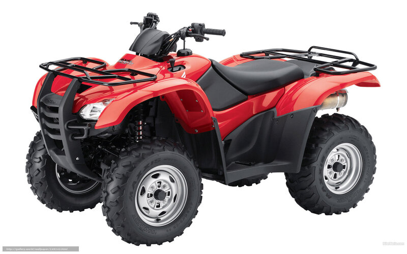 Red ATV quad bike