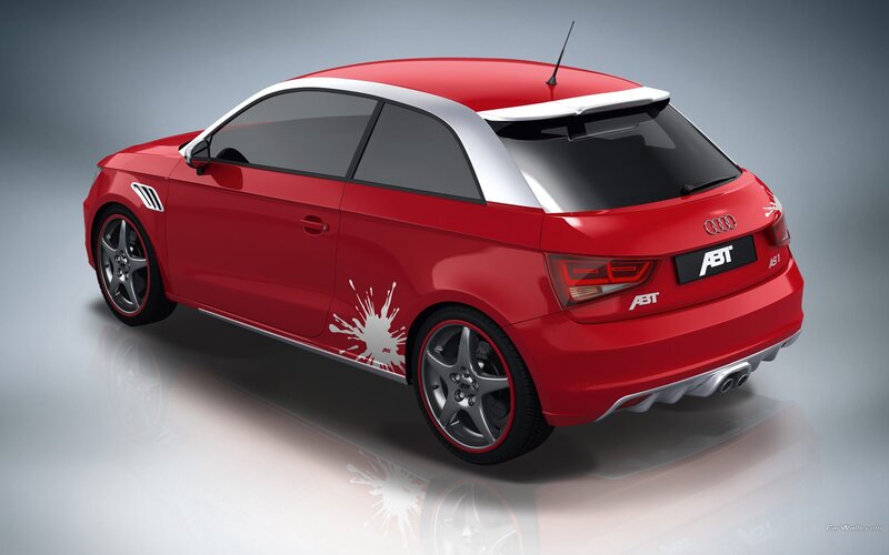 Red Audi A1 ABT hatchback