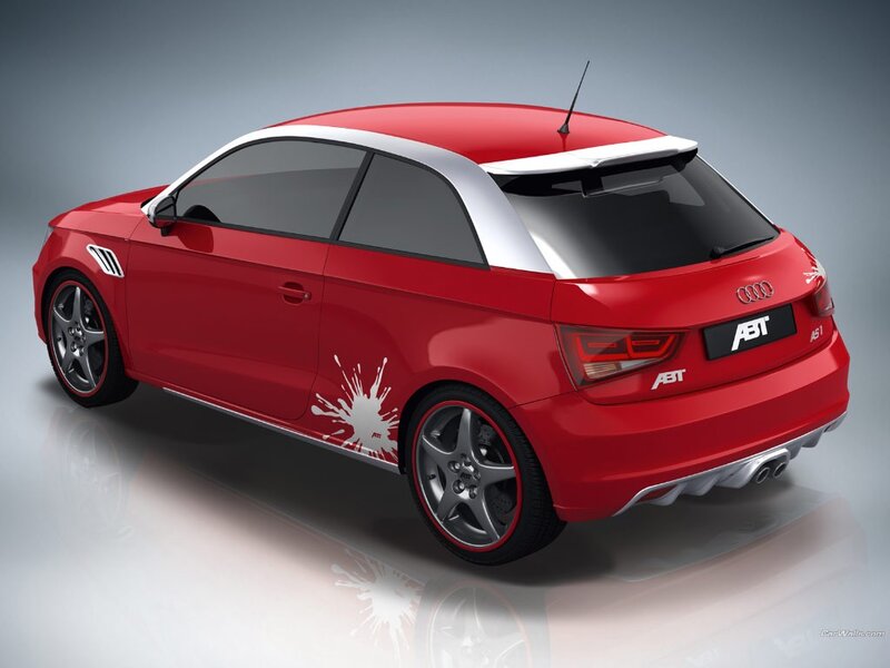 red audi a1 abt hatchback
