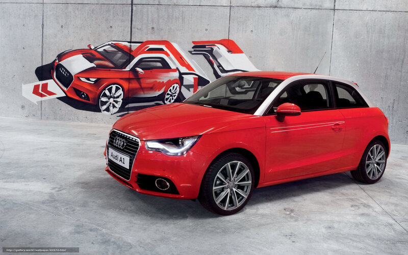 Red Audi A1 car