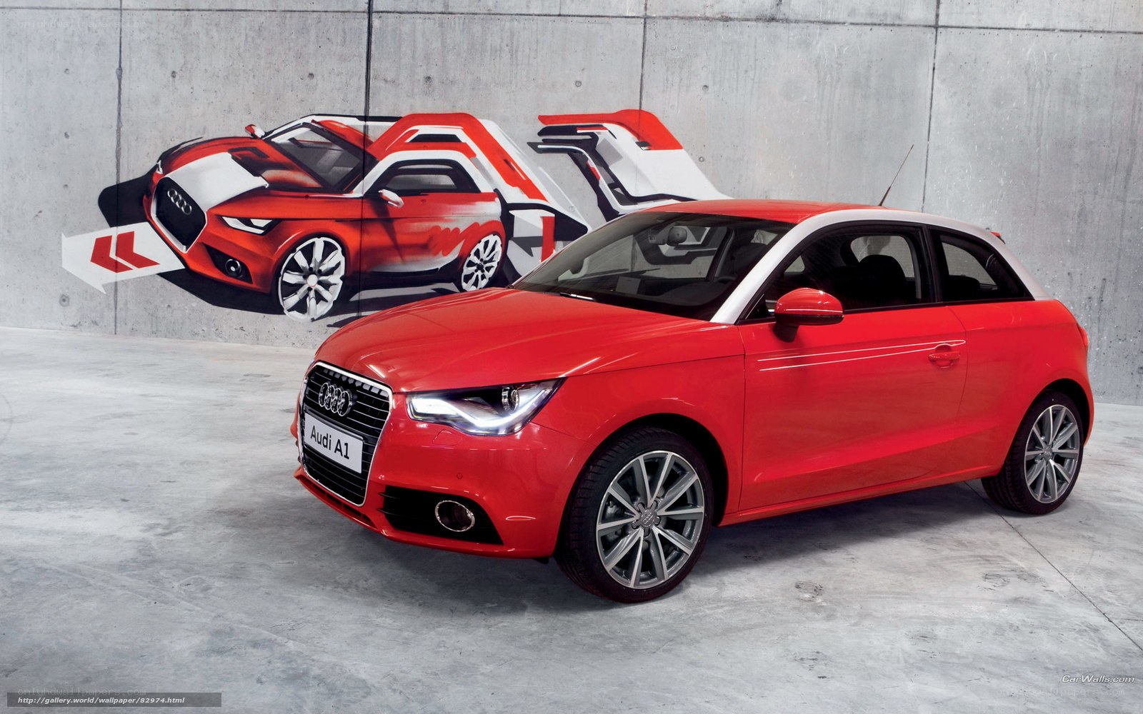 Red Audi A1 car
