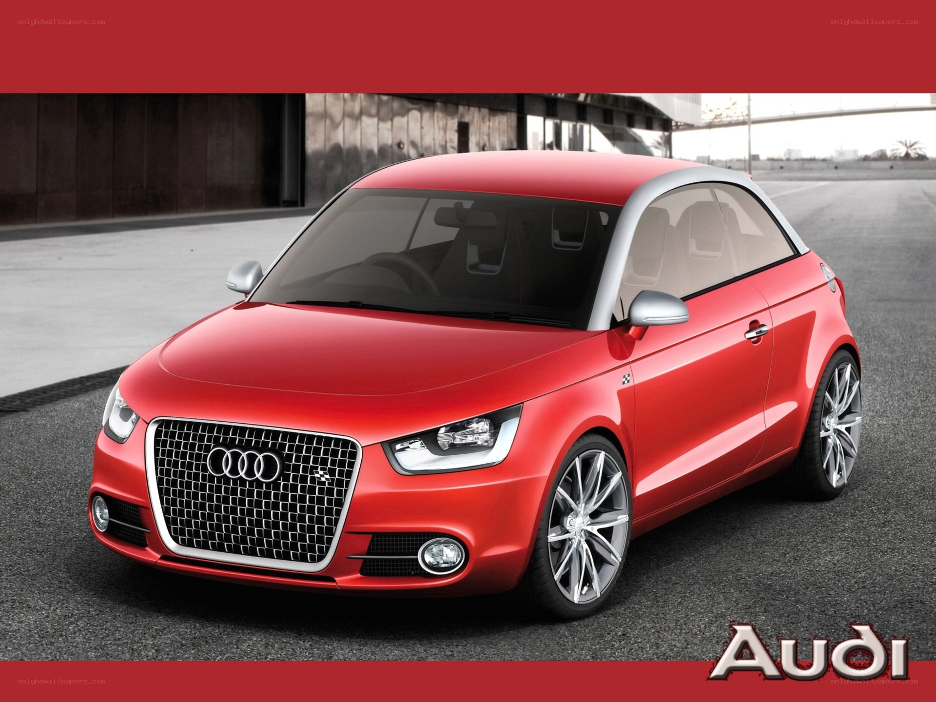Red Audi A1 Concept Car