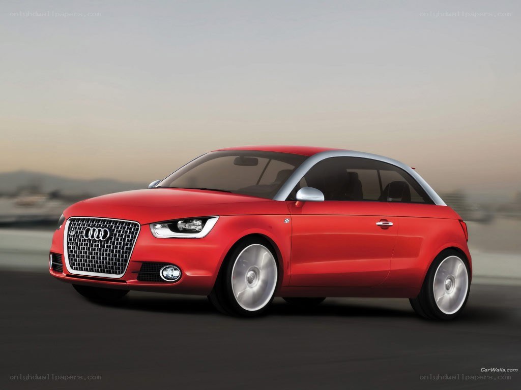 Red Audi A1 concept car