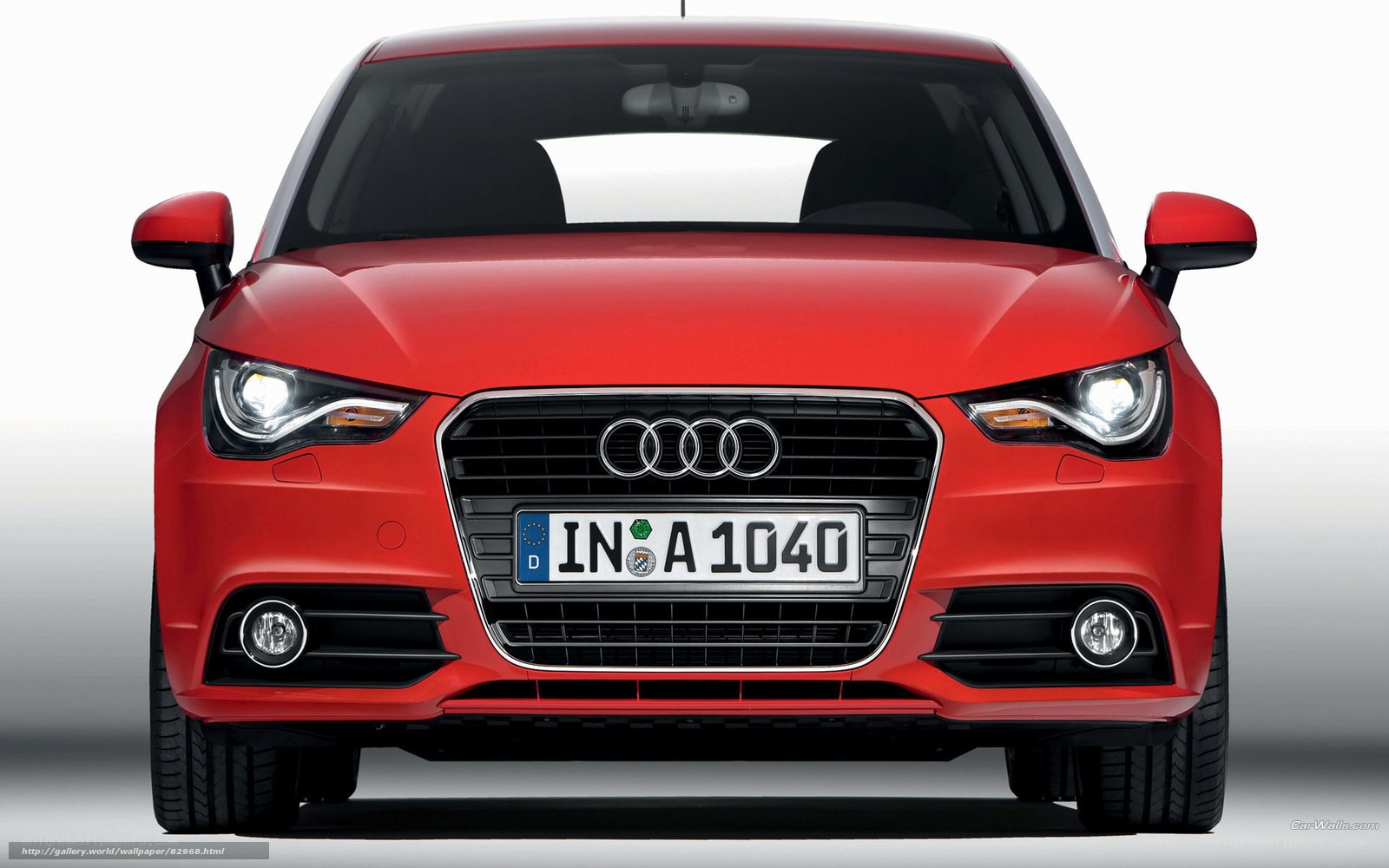 Red Audi A1 front view