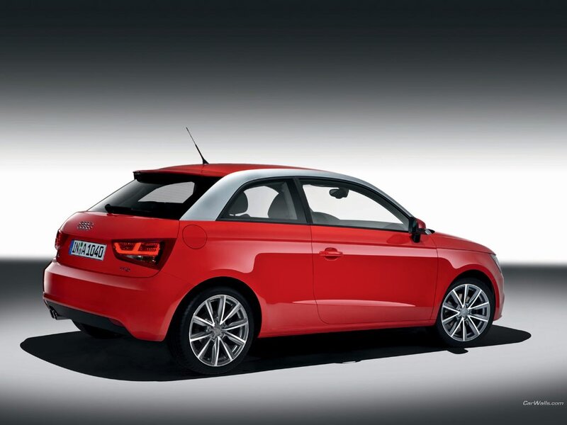 Red Audi A1 hatchback