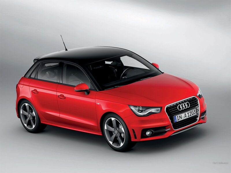 Red Audi A1 hatchback