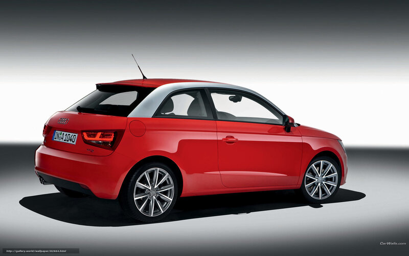 Red Audi A1 Hatchback — Dramatic, Photograph