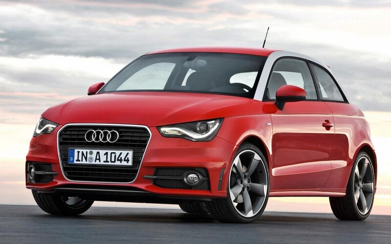 Red Audi A1 Hatchback — Dramatic, Sunset
