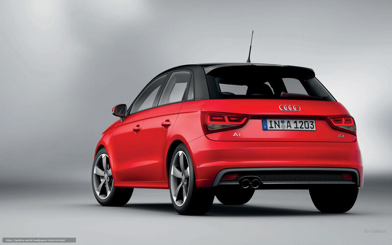 Red Audi A1 Hatchback — Neutral, Photograph, Car