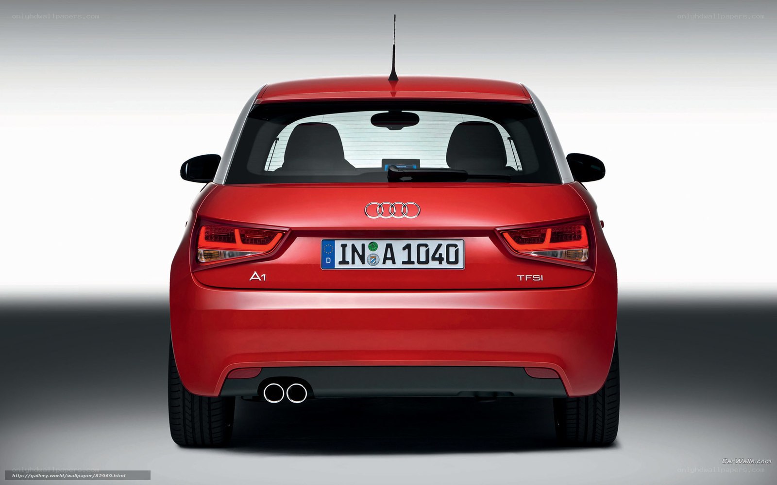 Red Audi A1 rear view
