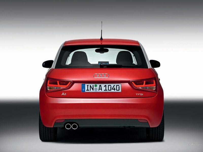 Red Audi A1 rear view