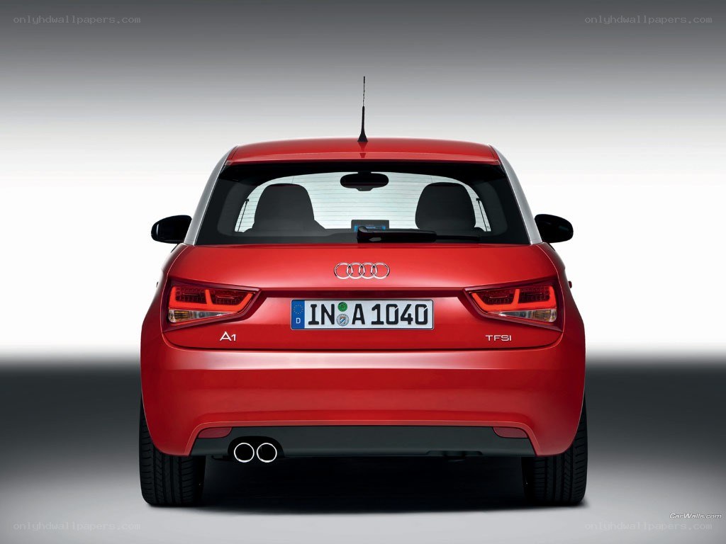 Red Audi A1 rear view