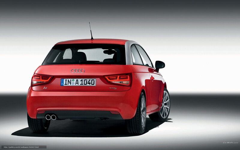 Red Audi A1 rear view