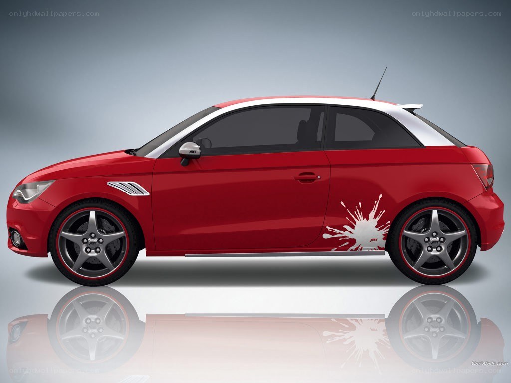 red audi a1 sport car