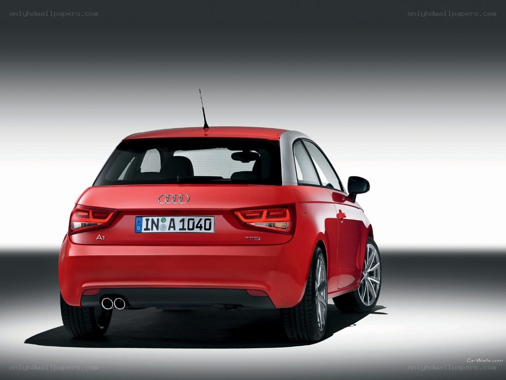 Red Audi A1 TFSI rear view