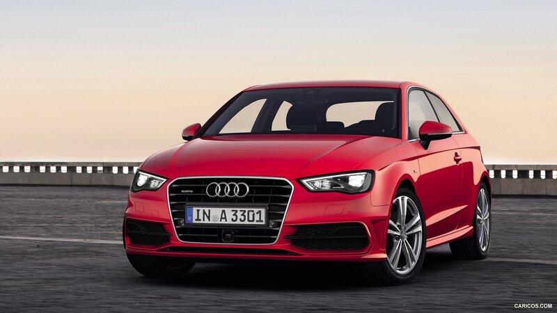 Red Audi A3 Car — Dramatic