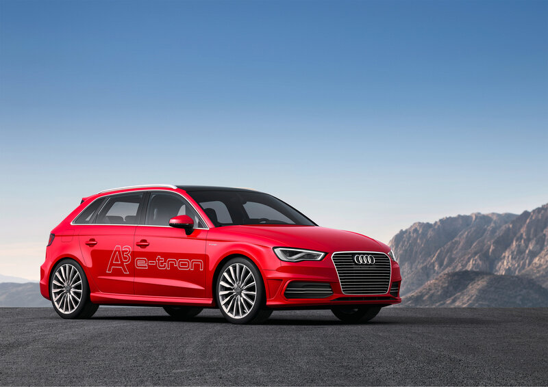Red Audi A3 E-tron