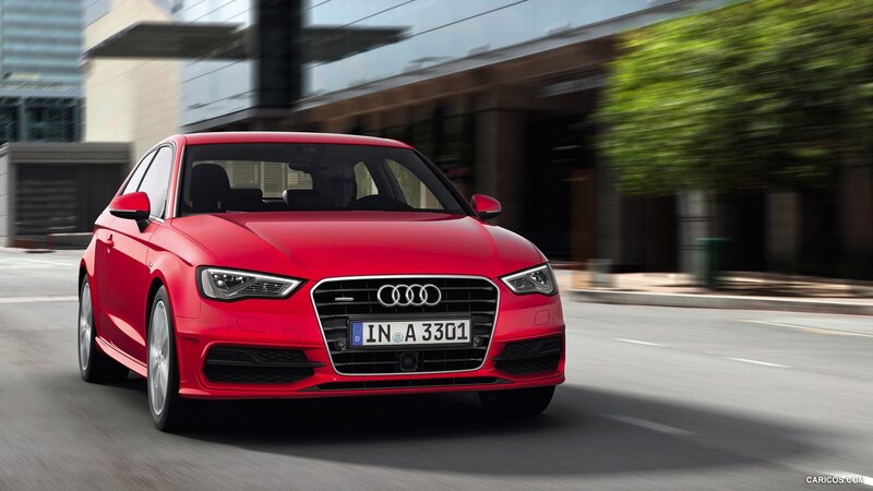 Red Audi A3 Sedan — Dynamic