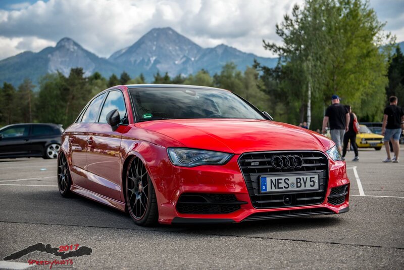 Red Audi A3 Sedan — Outdoor