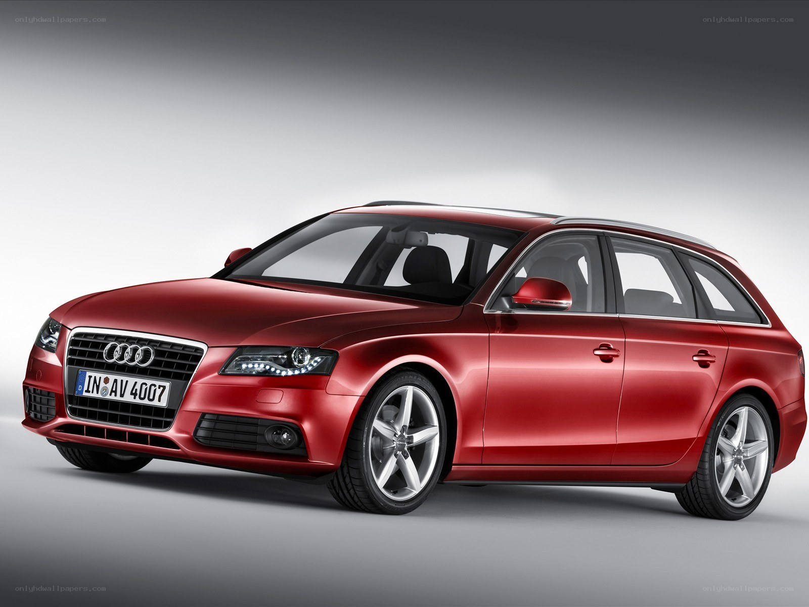 Red Audi A4 Avant