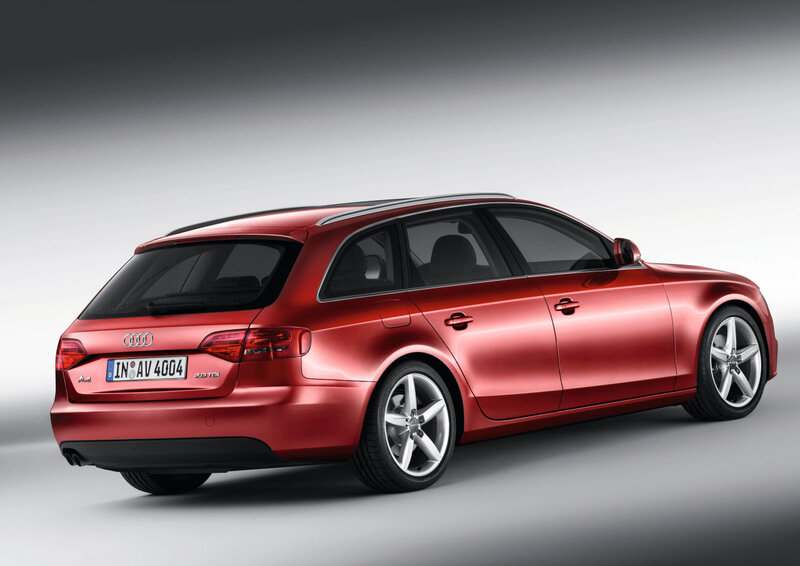 Red Audi A4 Avant