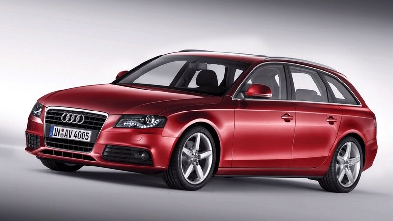 Red Audi A4 Avant