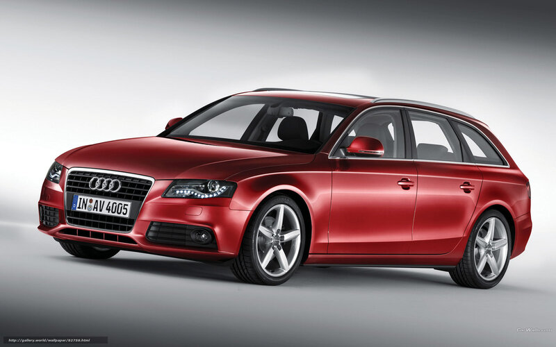 Red Audi A4 Avant