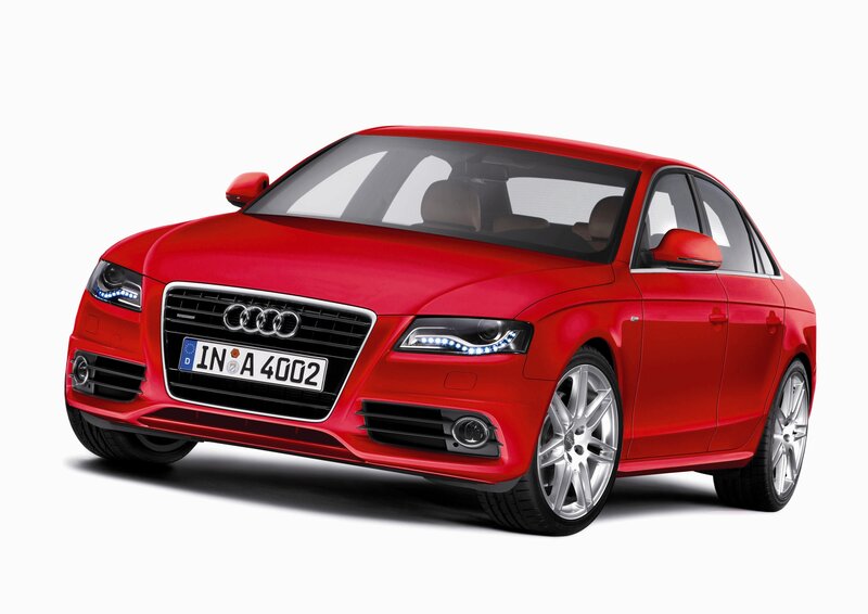 Red Audi A4 sedan