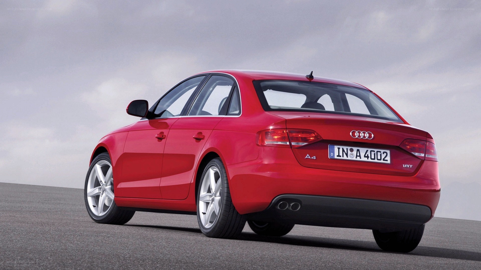 red audi a4 sedan