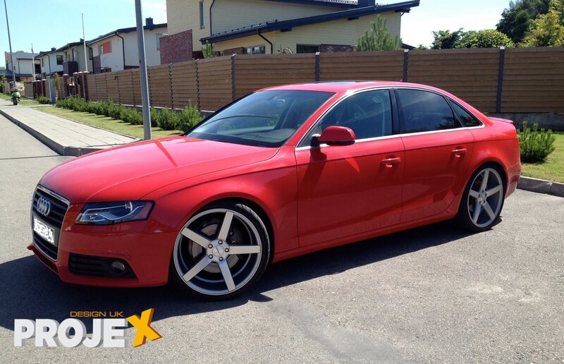 Red Audi A4 sedan