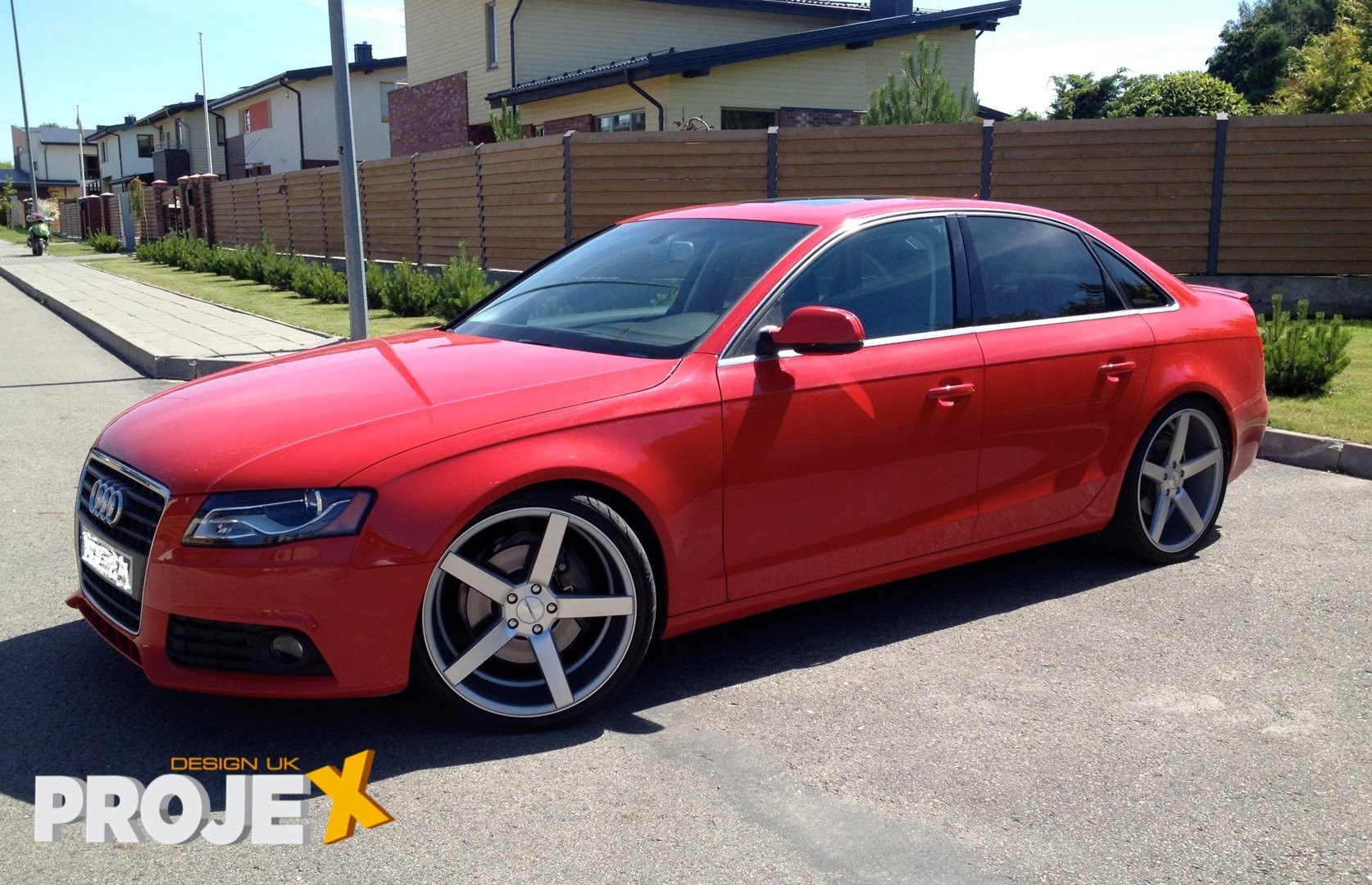 Red Audi A4 sedan