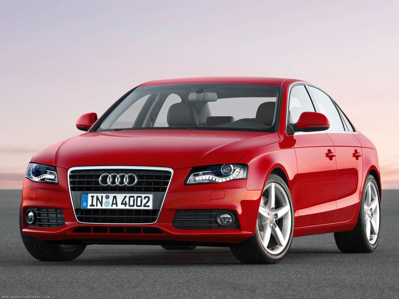 Red Audi A4 sedan