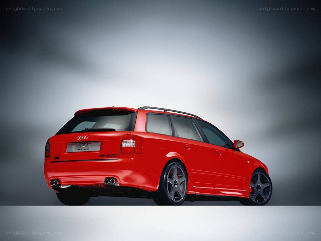 red audi a4 station wagon