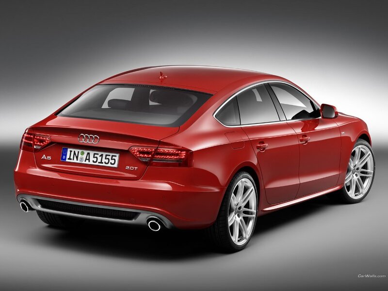 Red Audi A5 sedan