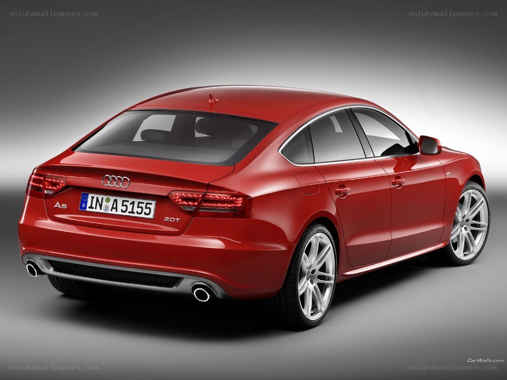 Red Audi A5 sedan