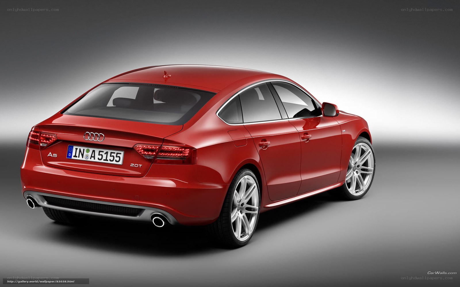 Red Audi A5 sedan