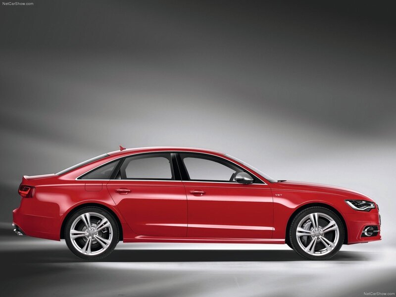 Red Audi A6 Sedan — Dramatic