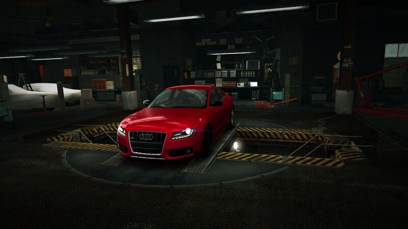 Red Audi Car — Dark