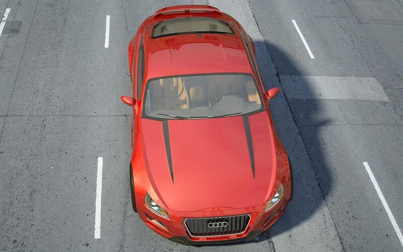 Red Audi Car — Neutral
