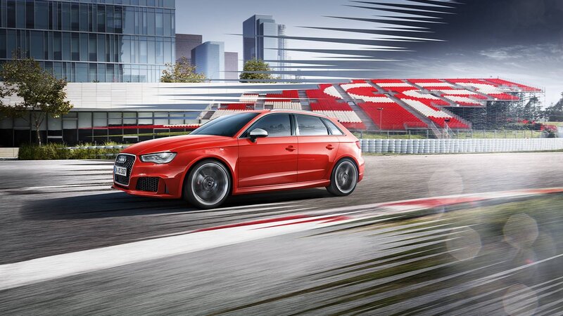 Red Audi Car on Track
